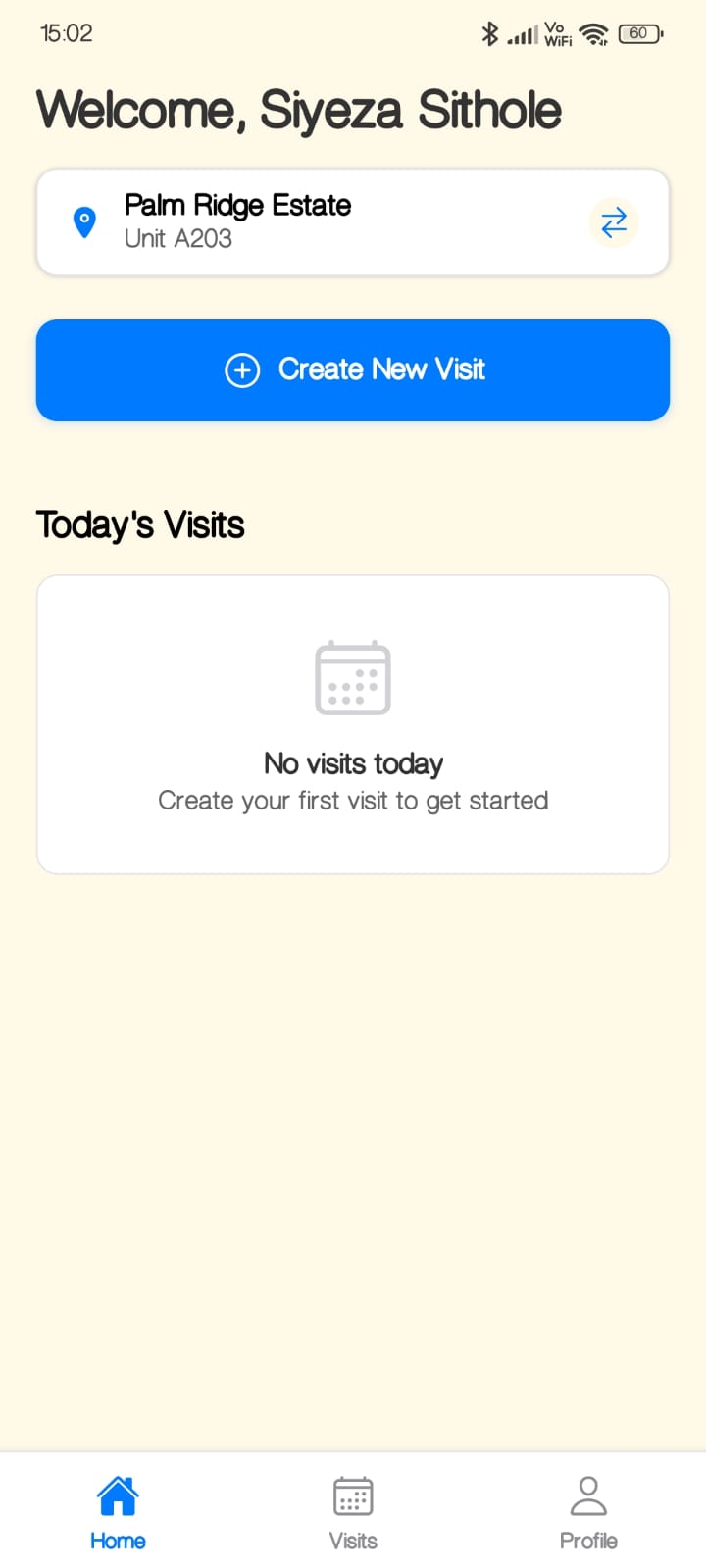 Resident Mobile App - Home Screen